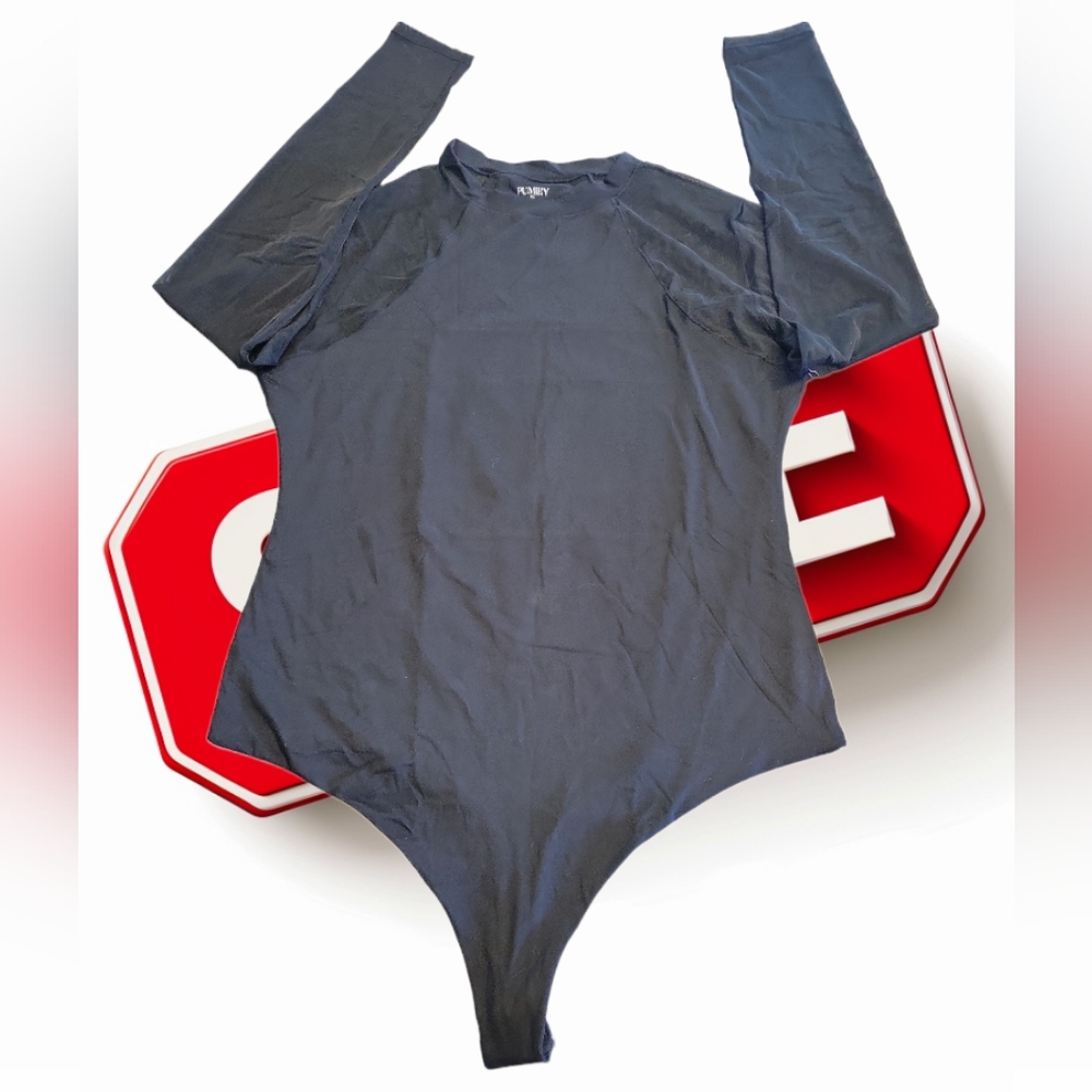 PUMIEY Bodysuits for women  round Neck Long Sleeve Body Suit